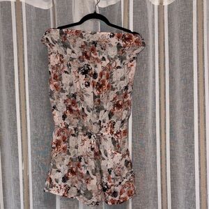 Strapless Floral Romper